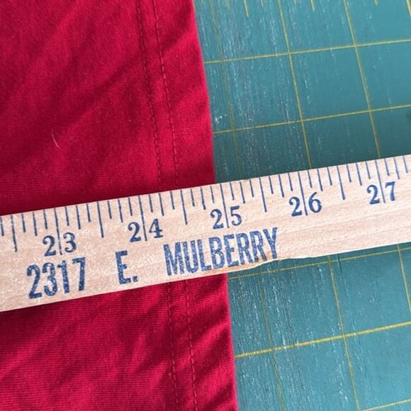 Cottage Street sz Medium 3/4 Sleeve Pullover V Neck Studded Red Top - Picture 5 of 5